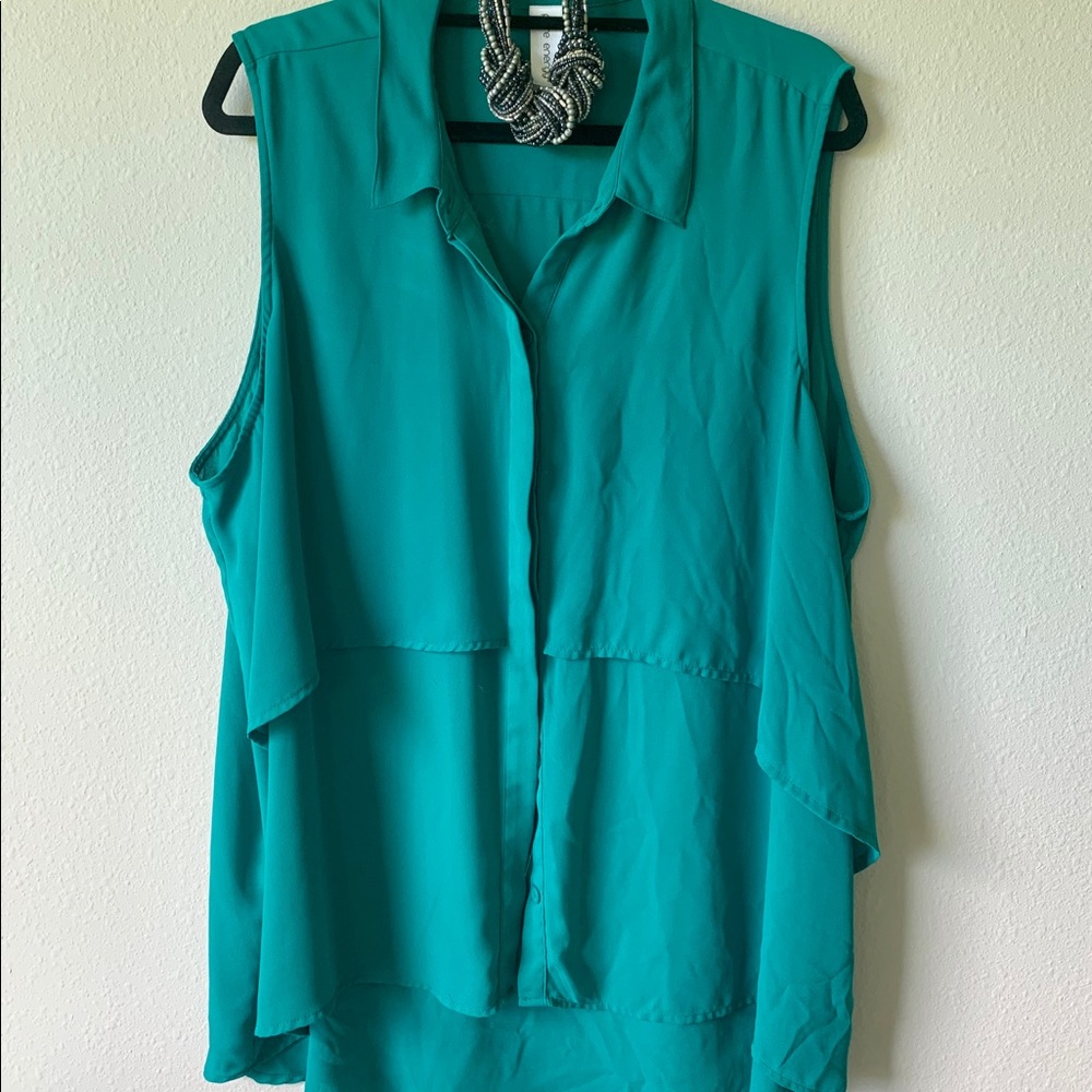 Pure Energy, Beautiful green Sleeveless Top 3X